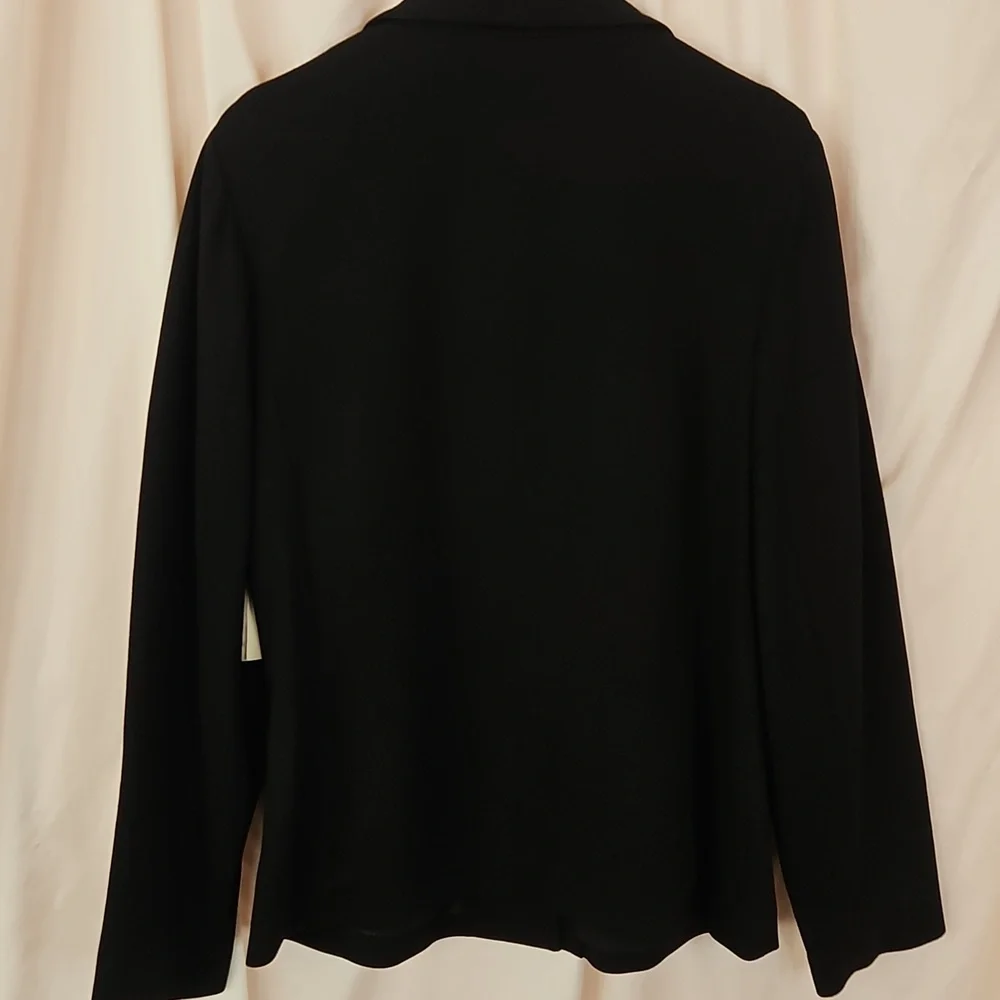 Coldwater Creek Black Ponte Blazer Women's 18 Office Business Casual Stretch
